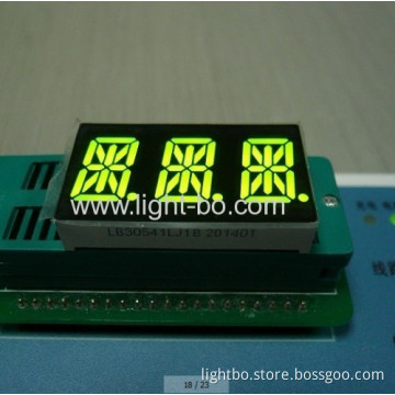 Super Green Triple Digit 0.54"14 Segment Led Display Common Cathode For Instrument Panel 